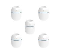 5 set Olio Essenziale Diffusore Umidificatore Ad Ultrasuoni Timer Luce per Hotel USB Bianco, 80x80x103mm