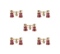 5 set Opera Occhiali Binocolo Ottico Lente Teatro Maniglia Telescopio Strumento di Visualizzazione Delicato Multiuso Campeggio Donne Macchiato Rosso, Catena