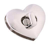 5 set Serratura a Torsione a Forma di Cuore Chiusura Girevole con Chiusura in Metallo Accessorio per Borsa a Mano (argento)