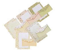 5 Set Set di Carta da Lettere Buste, A5, Stile Elegante | Scrivere Note e Corrispondenza, Look Fai, Uso Scuola e Ufficio, Carta Colore Casuale