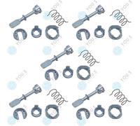 5 Set You.S Riparazione Serratura Cilindro Anteriore Sinistra per VW Polo (6N_)