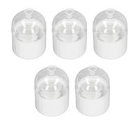 5 Sets Breathable Makeup Sponge Case Protective Plastic Storage Box Hanging Strap Beauty Blender with Holder White for Women Girls Travel
