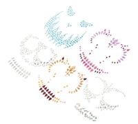 5 Sets Brillantini Adesivi Per Viso Strass Gioielli Di Halloween Adesivo