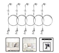 5 Sets Filo Appeso Alla Cornice Dell'immagine Ganci Appendiabiti Per Quadri