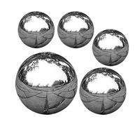 5 sfere decorative in acciaio inossidabile riflettenti lucidate a specchio, per