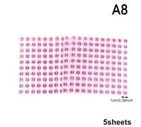 5 Sheets 1-100 Label Number Sticker For DIY Craft Nail Polish Glue Bottle Scrapbooking Diary Stationery Per Classificazione(A8)
