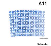 5 Sheets Number Stickers 1-100 Label Sticker For Diy Craft Nail Polish Glue Bottle Scrapbooking Diary Stationery Per Classificazione(A11)