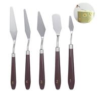 5 spatole per glassare torte, spatole per glassa, a doppio uso, coltello per pittura, per pasticceria, torte, fondente, cioccolato, pittura artistica, acrilico, disegno di colori