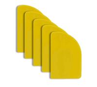 5 Spatole raschietto tagliapasta in plastica gialla lato curvo