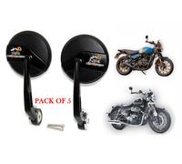 5 SPECCHIO ESTREMITÀ BARRA NERA ADATTO PER ROYAL ENFIELD INTERCEPTOR GT...