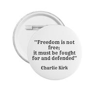 5 spille con bottone Rip Charlie Kirk. La libertà non è gratuita, deve essere combattuta e difesa. Distintivi circolari, spille rotonde per il petto, spille decorative piccole.
