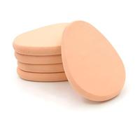 5 spugnette per trucco, per fondotinta e cipria, colore: beige