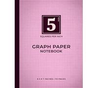 5 Squares Per Inch Graph Paper Notebook - Pink Series | Fine Precision Grid for Math, STEM & Technical Drawings: High-Detail Pink Graph Notebook for ... & Structured Design | 5 SPI Grid