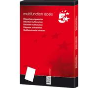 5 Star 921395 Etichetta Multiuso, Bianco