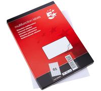 5 Star Addressing Multifunction Labels 65 per Sheet 38.1x21.2mm White
