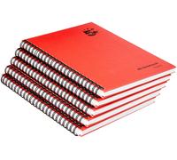 5 Star Manuscript Book Wirebound 70gsm Ruled 160 Pages A5 , Red