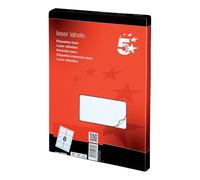5 Star Office Multipurpose Labels Laser 8 per Sheet 99.1x67.7mm White