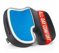 5 STAR UNITED, Cuscino per sedia in memory foam supporto ergonomico per il coccige per sedia da ufficio, sollievo da sciatica e mal di schiena, antiscivolo - fodera lavabile in lavatrice - Nero Artico