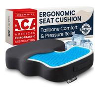 5 STARS UNITED cuscino memory foam, cuscino sedia ufficio, Nero Artico