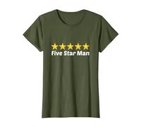 5 Stelle Uomo Maglietta, Donna, Oliva, L