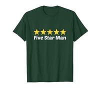 5 Stelle Uomo Maglietta, Uomo, Verde Foresta, L