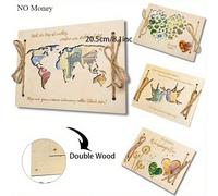 5 stili Regali di battesimo, portamonete in legno a doppio strato, idee regalo divertenti per contanti, regali di compleanno e sorprese per famiglia e amici, decorazioni per la casa, pendenti, con 2 c