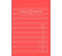 5-String Bass TAB Manuscript Notebook | 100 Pages | 10 Staves | Simple and Easy-to-Use TAB Paper: Clean and practical 5-string bass TAB manuscript notebook for practice, songwriting, and music ideas
