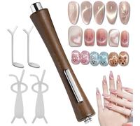 5 strumenti magnetici Cat Eye, inclusi 1 piccolo, 2 a Y e 2 a coniglio, magnete per unghie per smalto in gel Cat Eye, un sofisticato 3 in 1Strumento artistico adatto per nail art personalizzata fai