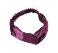 5 Stück 16 x 18 cm Cross Haarband Damen,Satin-Stirnband,Elastische Haarreif,Mädchen Stirnbänder,Yoga Haarbänder,Haar-Accessoires,Haarschmuck,Einfarbiger Haarreifen,für Make-up,Workout,Dunkelviolett