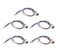 5 Stück M8 4 Pin Presa del pannello, IP67 Impermeabile A Codice Aviation Connettore Cavo Montaggio Posteriore Tipo di Saldatura Connettore di Montaggio Industria Macchine Adattatore Cavo (M8 4 Pin