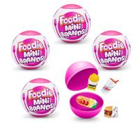 5 Surprise Foodie Mini Brands Mystery Capsule Real Miniature Brands Giocattolo da Collezione, Alimenti Giocattolo in Miniatura (Confezione da 4)