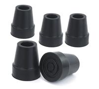 5 tamponi in gomma per bastoncini da trekking, 19 mm, tampone in gomma, stampelle, bastoncini da passeggio, punte in gomma antiscivolo per bastoncini da trekking, stampelle, bastoni, bastoni da