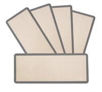 5 tappetini da forno rettangolari in silicone, per la raccolta giusta, fodere per asciugatura antiaderenti, lavabili e riutilizzabili, resistenti al calore, grigio (50 x 21,5 cm)
