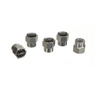 5 Tappi Per Valvola Wrc Colore Nero