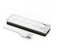 5 Tasti Tastiera Wireless Personalizzata Bluetooth Compatibile Type-C con una mano Tastiera fai da te Copia Incolla Scorciatoie per Ufficio Gaming (bianco)