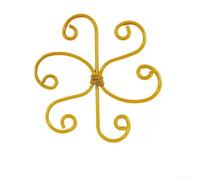 5 telai di supporto per piante in metallo per giardinieri concentrati sulla crescita sostenibile delle piante senza supporti sintetici o materiali monouso (oro 16,5 cm)