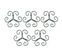 5 telai di supporto per piante in metallo, per giardinieri, incentrati sulla crescita sostenibile delle piante senza supporti sintetici o materiali monouso (verde B, 10,5 cm)