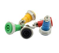 5 terminali da 4 mm, presa a banana, in rame, per test del pannello, 4 mm, connettore femmina (5 rossi)