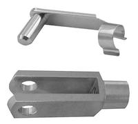 5 teste a forcella, 6 x 24 mm, M6 con bulloni ES, DIN71751 zincati