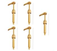 5 teste per sciroppo da 10 cc, dispenser a pressione in PP con molla anti-perdite, tubo regolabile per sciroppo di caffè, sapone liquido, bottiglie di olio