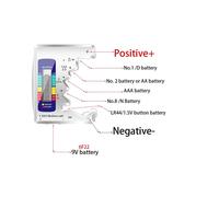 5 Tester Digitale per Batterie con Display LCD AA/AAA/9 V/1,5 V, Strumento Diagnostico per Controllo Capacità Batteria A Bottone, A