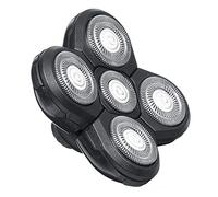 5 testine di rasatura, lama di ricambio universale per rasatura a doppio anello veloce, rasoio elettrico, non adatto per rasoi Remington e rasoio a teschio (nero)