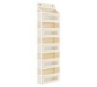 5 Tier Door Shelf Organizer - Hangable Storage Rack | Over Door Organizer with Sturdy Shelves 44 lb Capacity Hanging Rack for Closet Bedroom Bathroom Pantry Kitchen Dorm Laundry Room Apartment Home