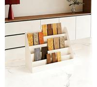 5-Tier Metal Tile Display Rack, Angled Floor Sample Organizer per Showroom, Supporto Swatch Controsoffitto con finitura resistente alla ruggine, Easy View Storage per gli studi di progettazione, nessu