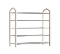 5 Tier Shoe Rack Organiser, Stackable Shoe Shelf Stand, Quick Assembly No Tools Required, Holds Upto 20-25 Pairs (L) 80 Cm X (W) 20 Cm X (H) 80 Cm