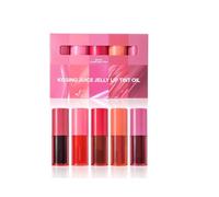 5 tinte per labbra Velvets, set liquido, a prova sbavature, resistenti trasferimento, formule non appiccicose con fragranze frutta, idratante gusto Hamamelis