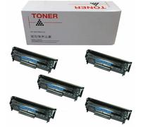 5 TONER HP Q2612A 12A CANON 703 FX10 COMPATIBILI NO OEM BK NERO 2000 pagine