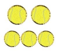 5 Toppe Termoadesive da Tennis, Toppe da Tennis da 5,76 cm Toppe da Cucito in Peluche Gialle da Tennis Applique da Tennis per Decorazioni Fai Da Te Vestiti Giacche Jeans Cappelli Zaini