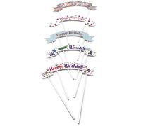 5 topper per torte con scritta in lingua tedesca "Alles Gute zum Geburtstag", decorazione per cupcake, durevole in uso Dexterous and professional"