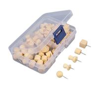 5 Types Push Pins Kits For Cork Board Wooden Head Pins Steel Points Thumb Tacks Pushpins For Documents Bulletin Boards Wooden Thumb Tacks Decorative